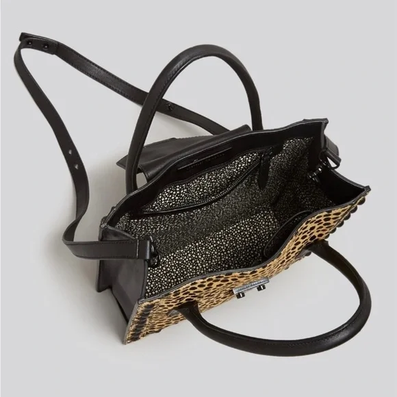 Loeffler Randall Junior Work Tote in Cheetah/Black NWT - Picture 2 of 16